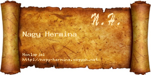 Nagy Hermina névjegykártya